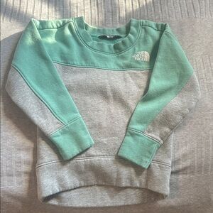 The North Face Mint and Gray Pullover